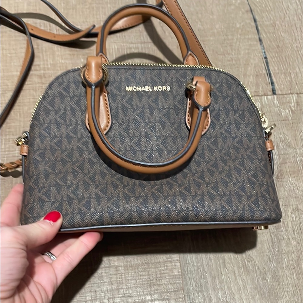 Michael Kors Black and Brown Satchel